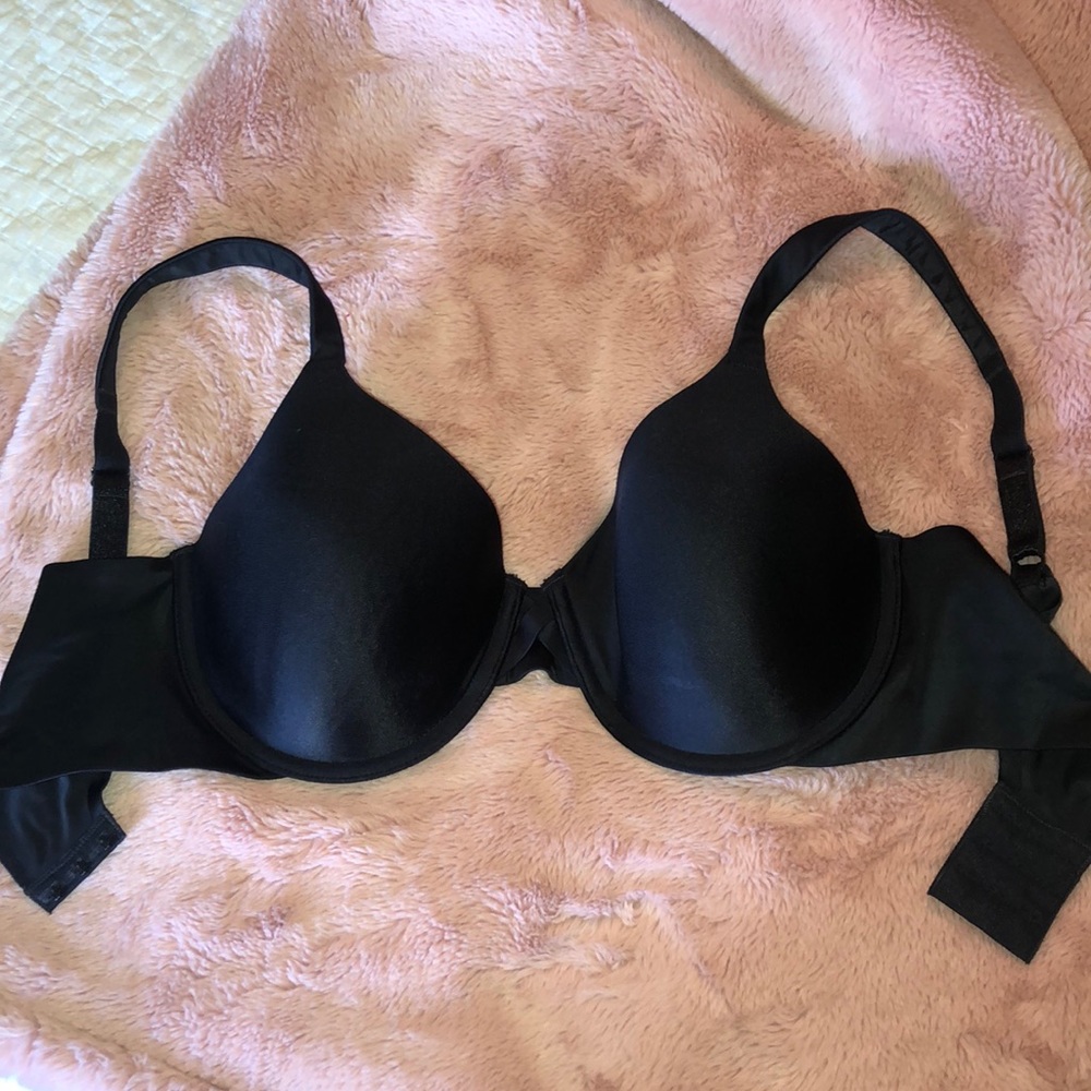 Seamless-back bra in blk